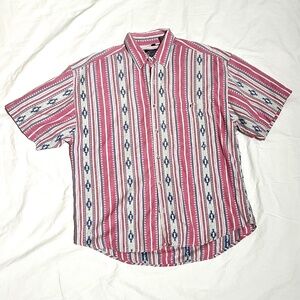 Vintage 90s Point Zero Southwestern Style Button Down Men's Shirt, Size XL